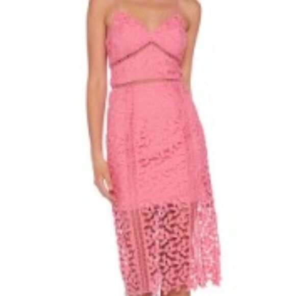 Bardot Dresses & Skirts - BARDOT Blush Pink Eyelet Midi Cocktail Dress